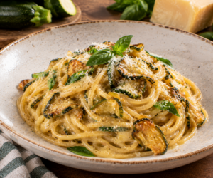 Scopri di più sull'articolo Spaghetti alla Nerano: ricetta originale e cremosa