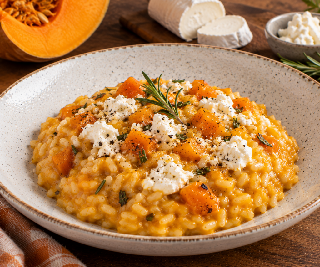 risotto zucca e caprino